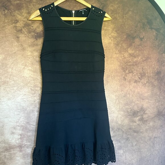 Juicy Couture Sleeveless Black Bandage Dress Size Large with Cutout Details - Picture 1 of 5